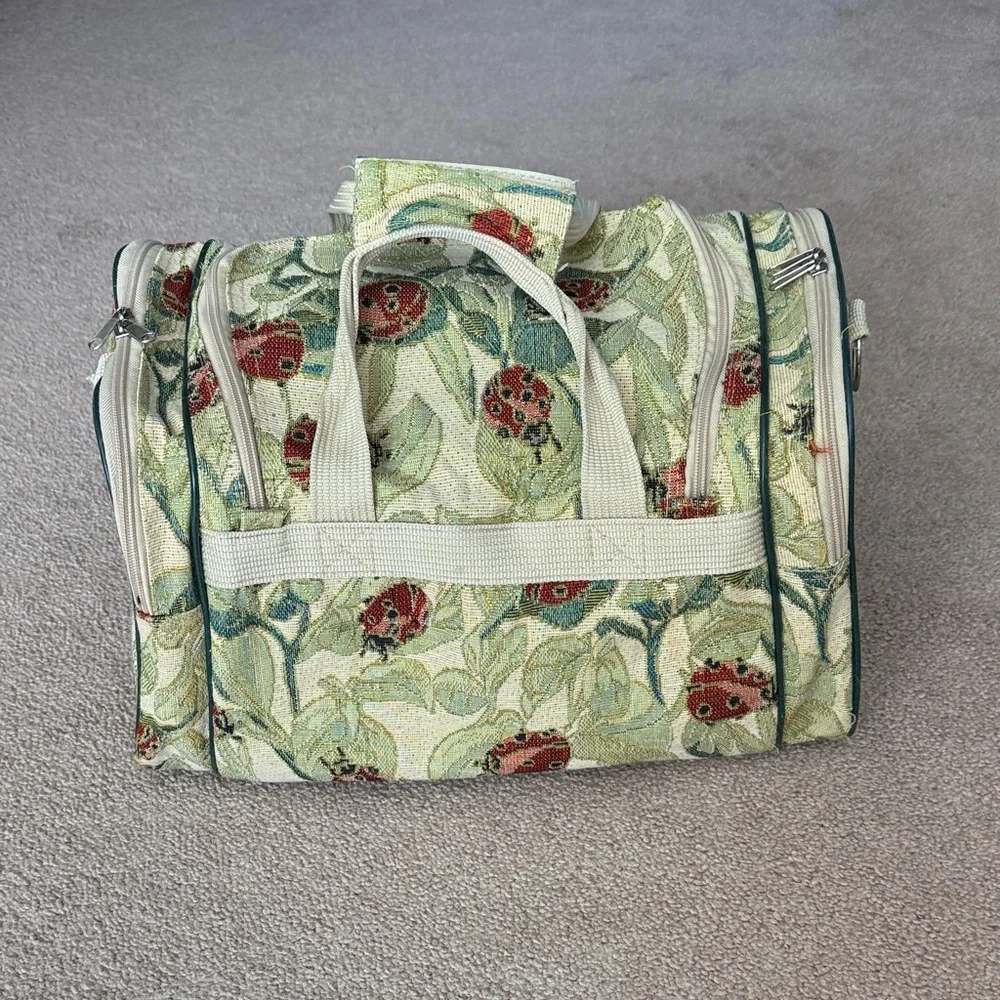 Ladybug Patterned Travel Weekender Bag/Tote